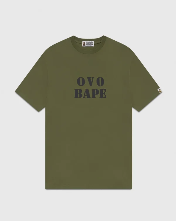 BAPE x OVO Stencil Logo T Shirt