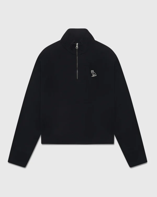 OVO RELAXED QUARTER-ZIP MOCKNECK